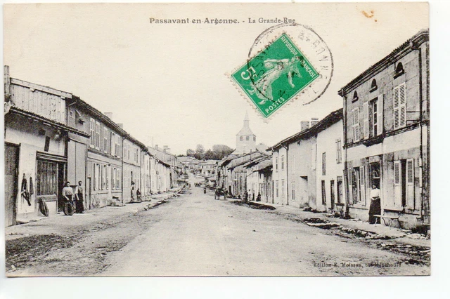 PASSAVANT EN ARGONNE - Marne - CPA 51 - la Grande Rue -