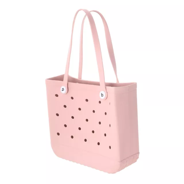 Summer Beach Bag Tote Travel Handbag Bags EVA Rubber Waterproof Outdoor Pink