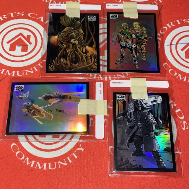 2022 Star Wars Topps Chrome Galaxy Refractor Lot of 4x Cards - Sketch Variation