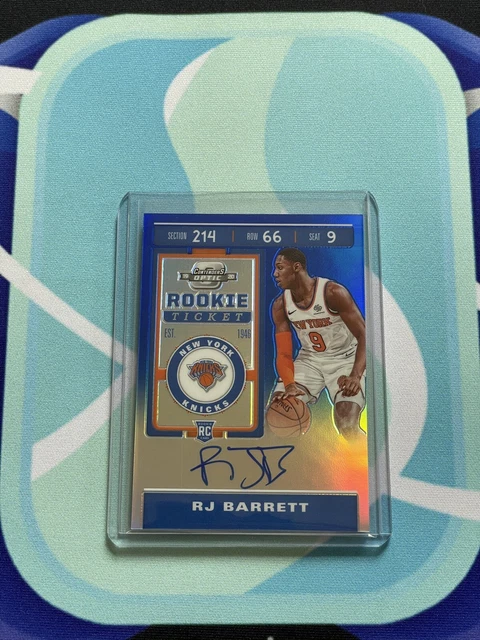 2019-20 Panini Contenders Optic Rookie Ticket Auto Blue Prizm - RJ Barrett 26/99