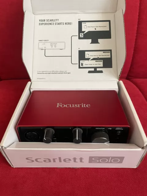 Focusrite Scarlett Solo 3rd Gen. USB-C Interfacce MIDI - Rosso