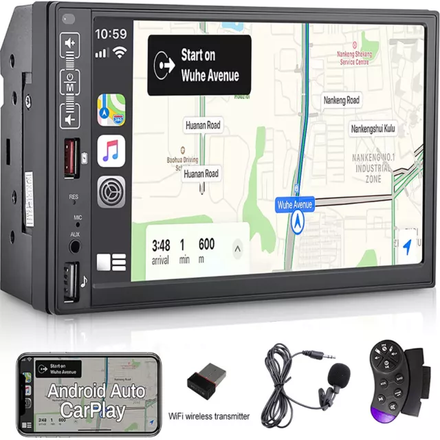 7" Double Din Car Stereo Radio Apple/Android CarPlay Bluetooth USB FM MP5 Player 7" Double Din Car Stereo Radio Apple/Android CarPlay Bluetooth USB FM MP5 Player