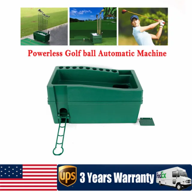 Automatic Golf Ball Dispenser Golf Training Auto Tee Up Machine W/ Cue Holder