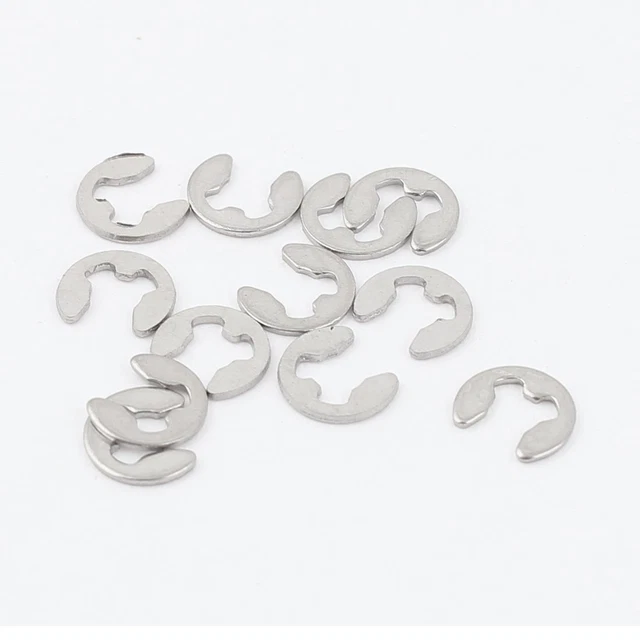 Lot De 10 Clips Circlips E 2mm Pour Fixation Externe - Neufs Uxcell