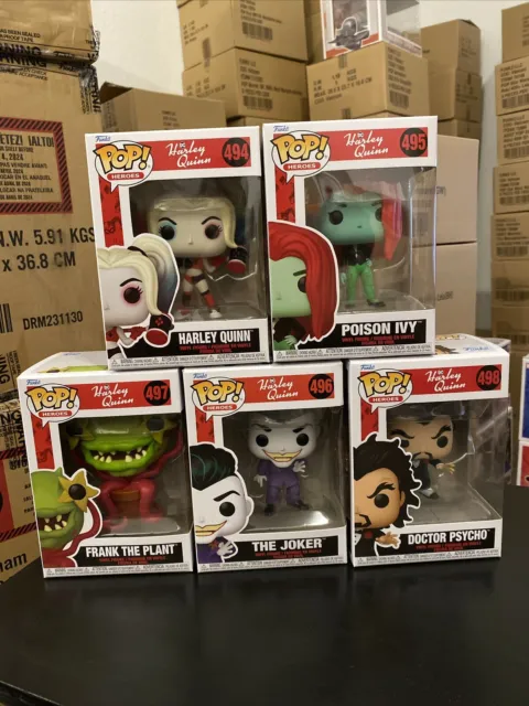 Harley Quinn Animated Series Funko Pop! Vinyl Figures - Complete Set Of 6 - Mint