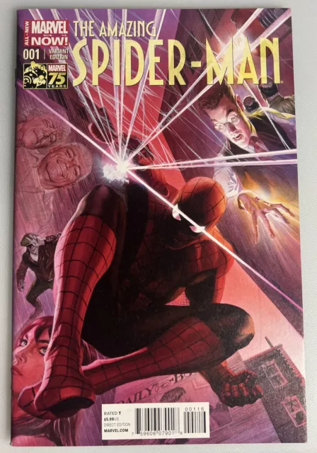 The Amazing Spider Man # 1 Alex Ross Color 1:75 Marvel Now! Variant 75 Years