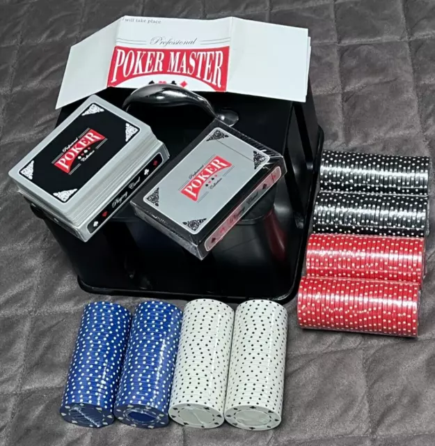 Poker Master Texas Hold Em Professional Collection Clay Chips Cards Instructions