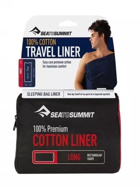 Sea To Summit Sleeping Bag Cotton Liner Long Navy