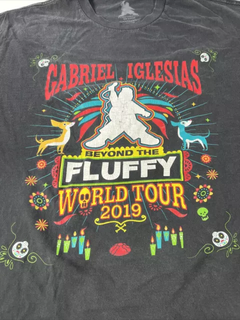 Gabriel Iglesias 2019 World Tour Beyond The Fluffy Shirt Black Size 5X Damn