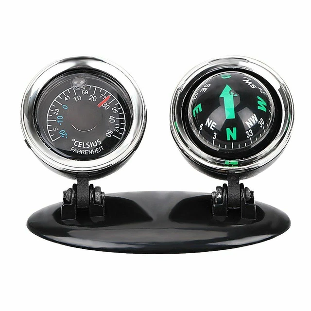 Car dashboard compass thermometer guide Ball decoration Car interior decoration