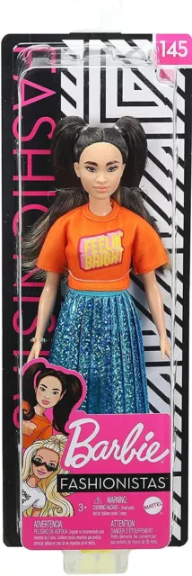 Barbie Fashionistas Long Skirt & Pigtails GHW59 Brand NEW & Boxed