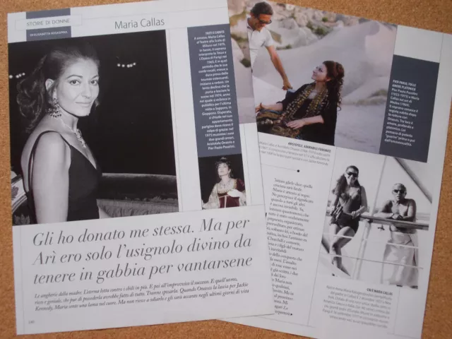 Italian Clipping Ritaglio 2016 MARIA CALLAS per Aristotele Onassis 4 PAGINE