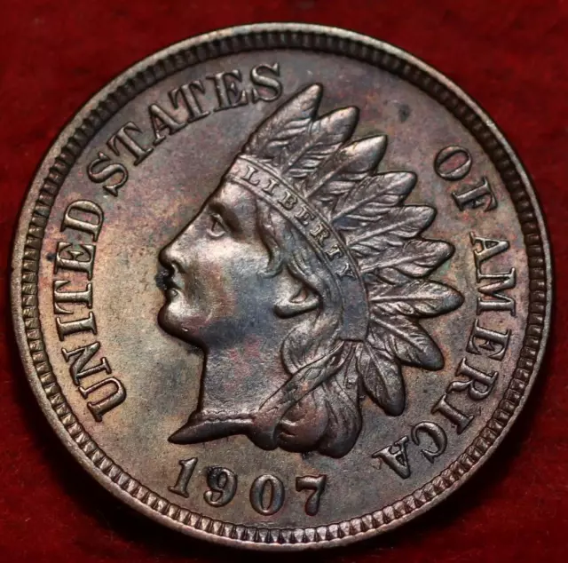 Uncirculated 1907 Philadelphia Mint Indian Head Cent