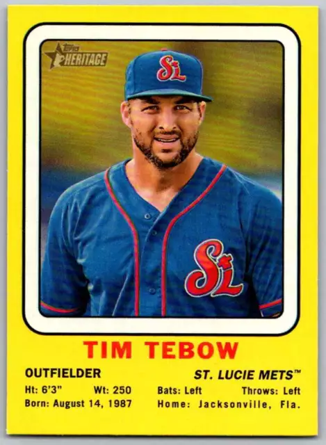 2018 Topps Heritage Minor League 1969  #69CC-TT Tim Tebow Mets
