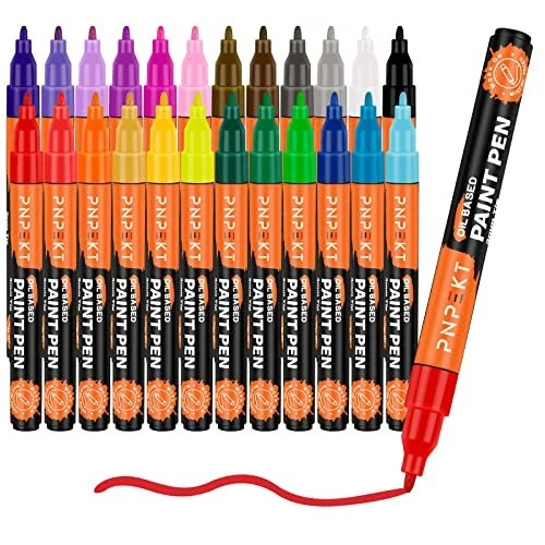 PAINT MARKERS 24 Colors OilBased Paint Pens Paint Markers Waterproof