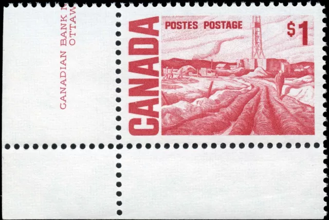Canada Mint NH VF $1.00 Scott #465B 1967-73 Edmonton Oil Field Centennial Stamp