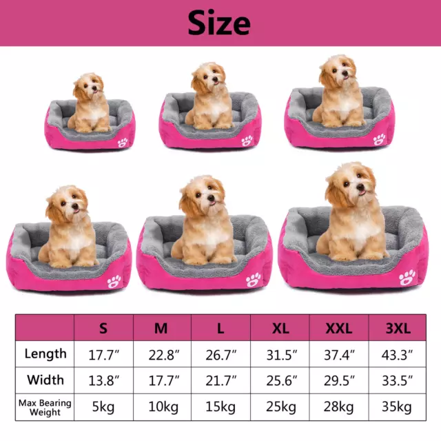 Pet Dog Cat Bed  Calming Sleeping Kennel Puppy Super Soft Mat Pad Warm Nest 2