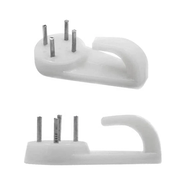 Set di 2 fermatende decorativi, in metallo lucido, ganci elastici
