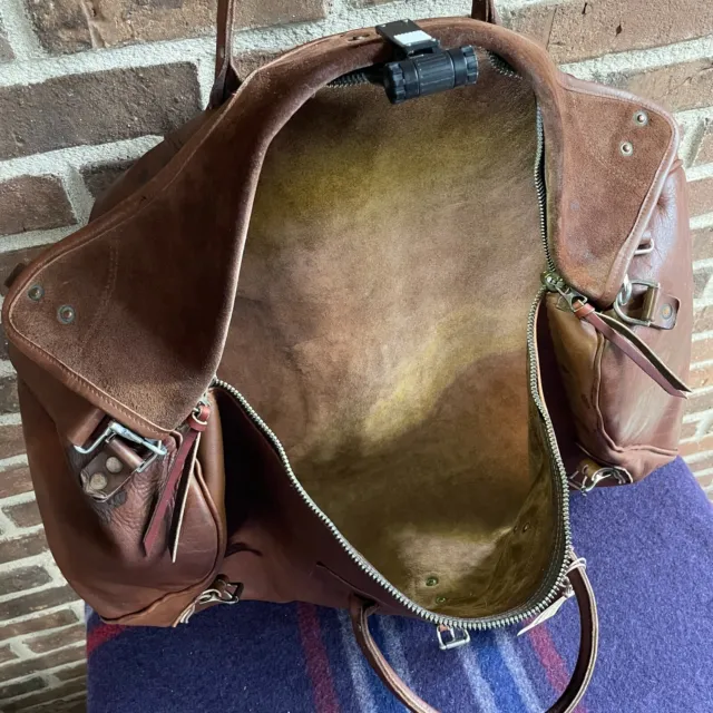 RARE VINTAGE 1970s GOKEY ORVIS BULLHIDE PERFECT SIZE GYM DUFFEL BAG R$2898