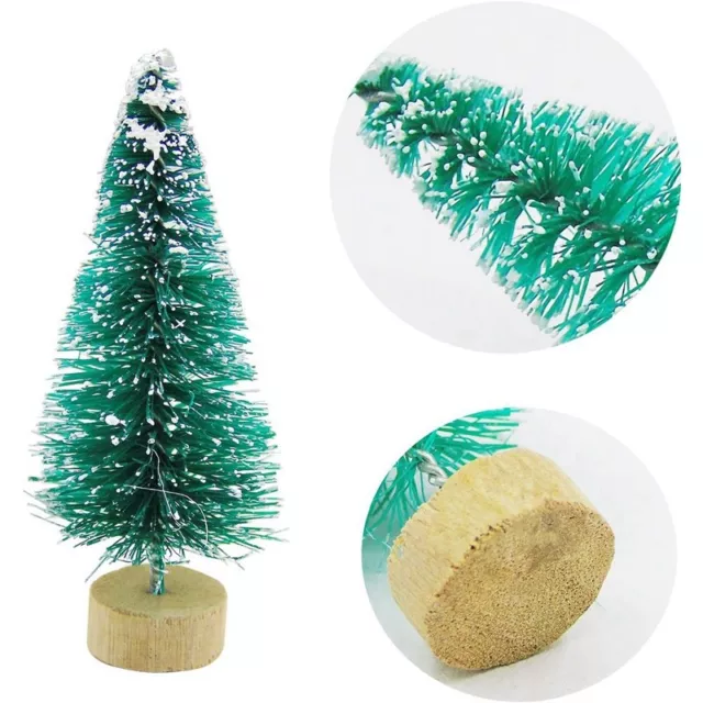 3X(34 Piezas  áRbol de Navidad Nieve Helada PequeñO áRbol de Pino DIY Artes4304 3