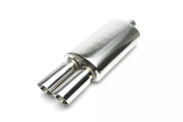 SPORT-AUSPUFF, ENDSCHALLDÄMPFER, MUFFLER, ENDTOPF, UNIVERSAL NEU, 2x 76mm rund