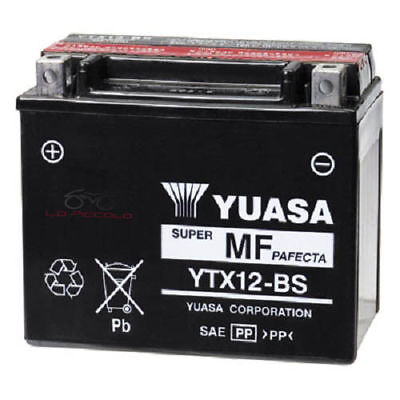 BATTERIA per VESPA GTS 300 i.e TOURING m45200 12 YUASA ytx12-bs AGM chiuso 