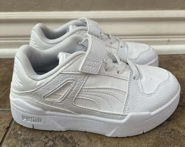 Puma Unisex Child Sneaker, White, Size 3C Little Kid