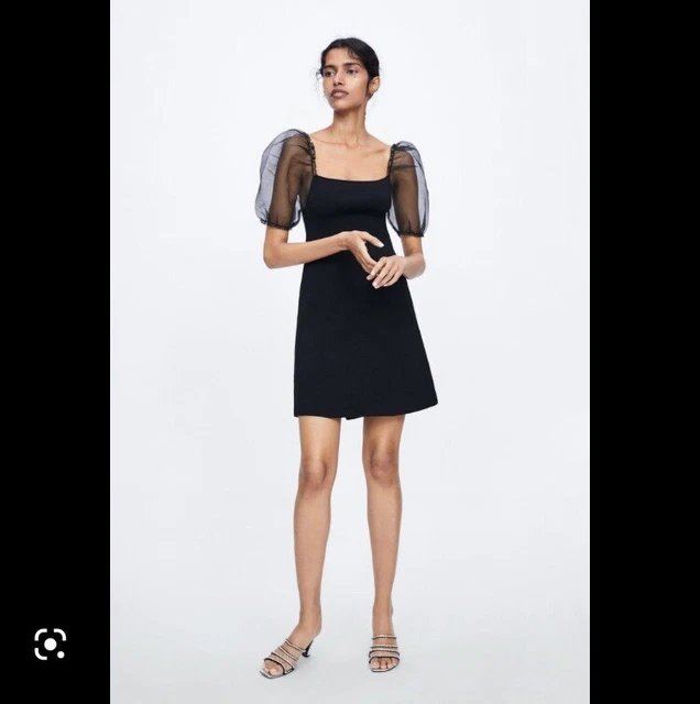 Mini organza dress zara top