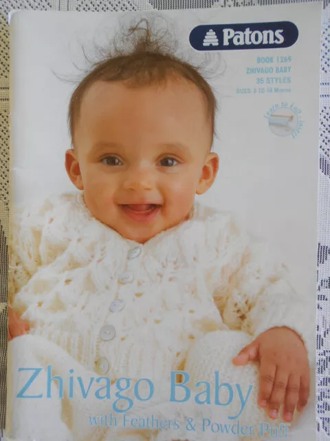 Patons Baby's Zhivago With Feathers & Powder Puff Knitting Pattern 1269