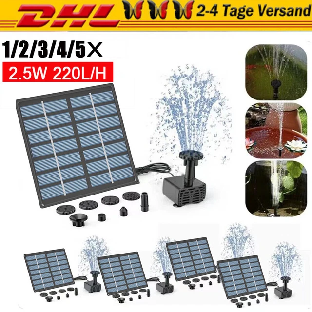 SOLAR PUMPE TEICHPUMPE Springbrunnen Solarbrunnen Fontäne Pumpe für