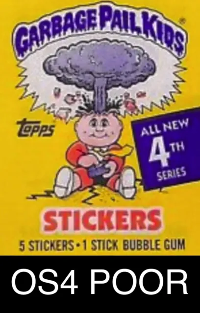 1986 Garbage Pail Kids Series 4 Complete Your Set GPK 4TH U Pick OS4 POOR