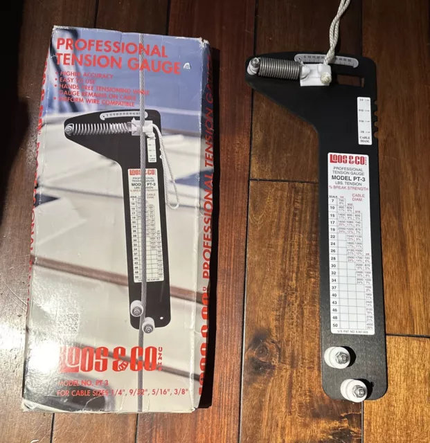 Sailboat Rigging Tension Gauge from Loos & Co, PT-3 M Professional Imperial Sys