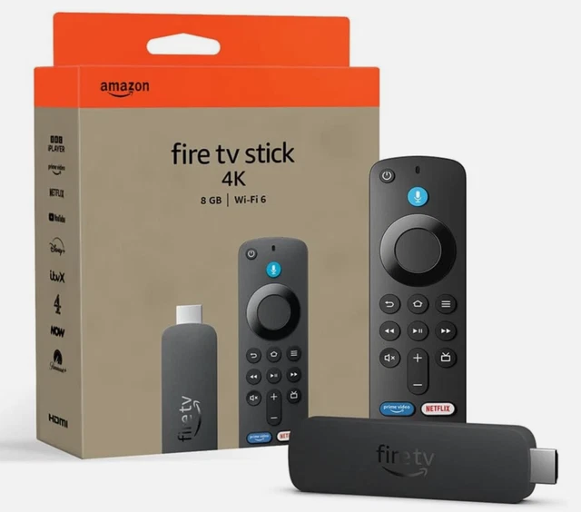 AMAZON FIRE TV Stick 4K Firestick | Ultra HD | Wi-Fi 6 | Alexa Voice ...