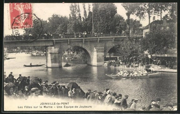 CPA Joinville-le-Pont, Les Fetes sur la Marne, a team of players