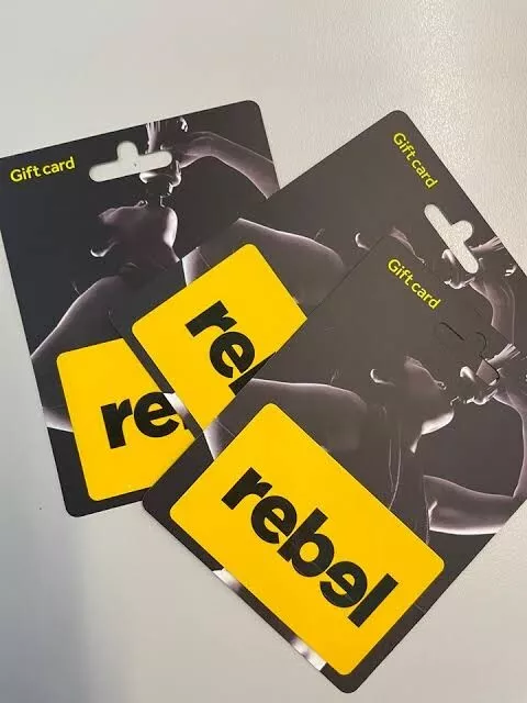 myer and rebel sports gift cards ($100 value) each