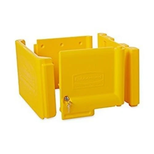 Rubbermaid 6181-00 Locking Janitor Supplies Yellow Cart Cabinet for 6173 Cart