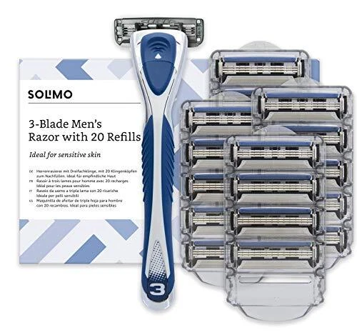 Marca Amazon - macho macho 3 hojas con 20 cartuchos