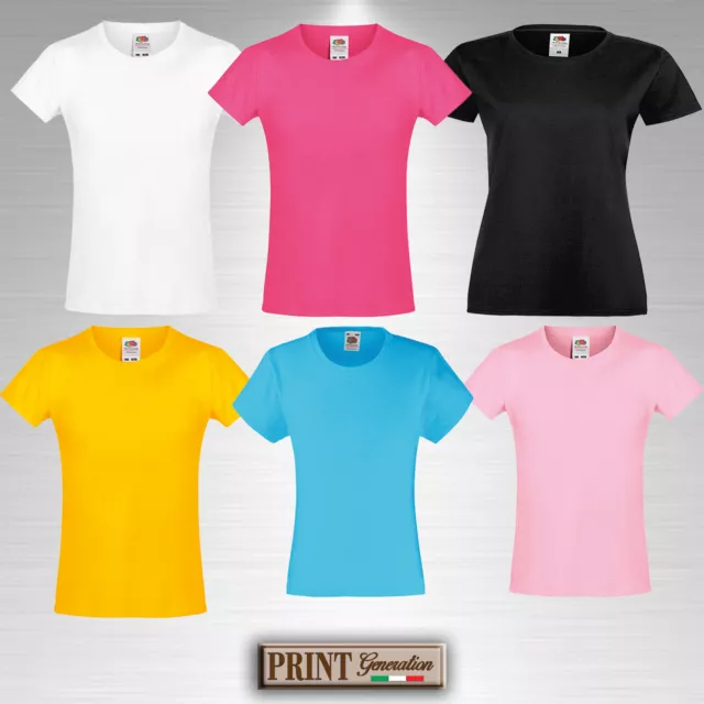 T-Shirt Colorata Fruit of the Loom Maglietta Regalo Bambino Bambina ESTATE MARE