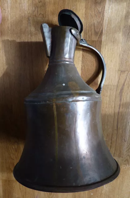 Vase - alte Kupferkanne - Kupferkrug mit Deckel - Handarbeit - ca. 3kg - 38cm