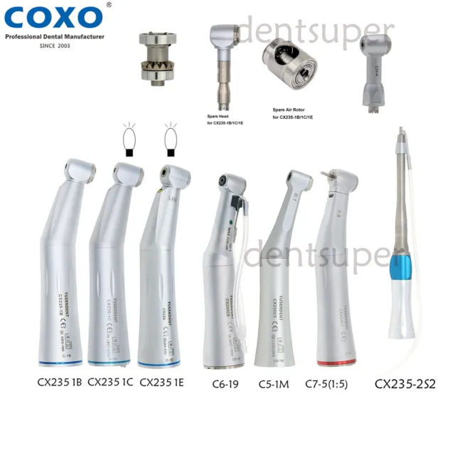 COXO Dental LED Low Speed 6:1 20:1 Implant Fiber Optic Electric Contra Angle NSK
