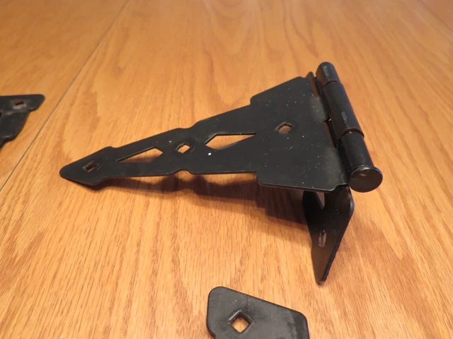 T Strap Barn Door Gate Shed Hinges 10.5" x 7.75" Set of Four Salvage Vintage 20