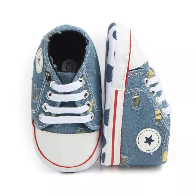 Baby Boys Girls First Walkers Shoes Unisex Canvas Classic Sports Sneakers