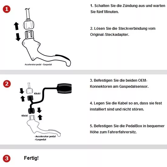 DTE PedalBox mit Schlüsselband für MERCEDES-BENZ CLK C209 135KW 10 2006-05 2 ... 3