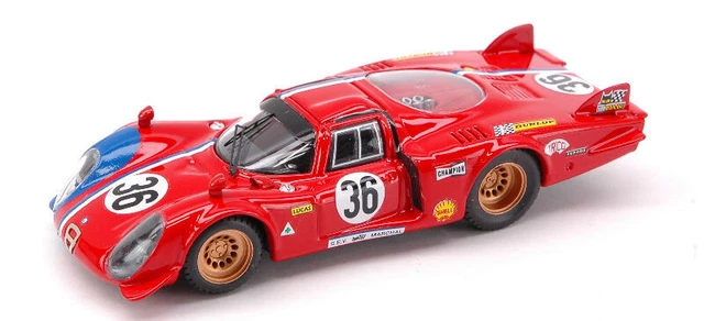 1:43 BEST Alfa Romeo 33.2 Lm #15 Test 24H Le Mans 1969 Pilette Slotemaker BE9612
