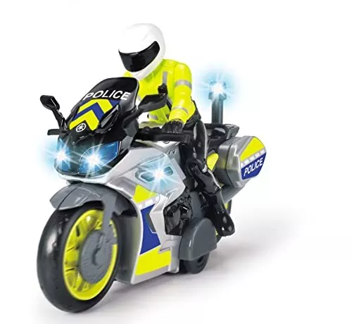 Dickie Toys – Polizei Motorrad – Spielzeug Motorrad mit Polizisten-Figur, für...