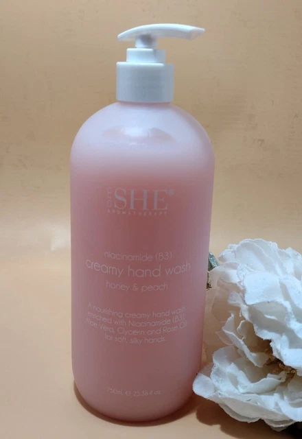 Om She Creamy Hand Wash Honey & Peach 🍑 25.36 fl New With Pump