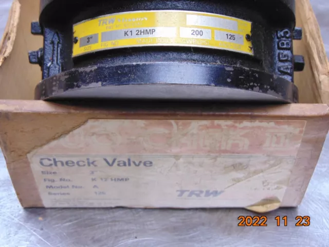 Trw  3'' Fig K12 Hmp Mod A Mission Check Valve New