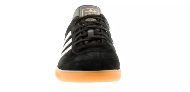 Adidas Originals Mens Trainers Hamburg Leather Lace Up  black UK Size 2