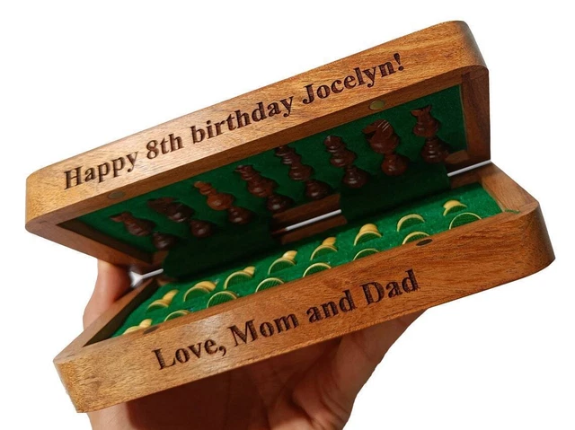 SET DI SCACCHI in legno personalizzato - Set di scacchi magnetici