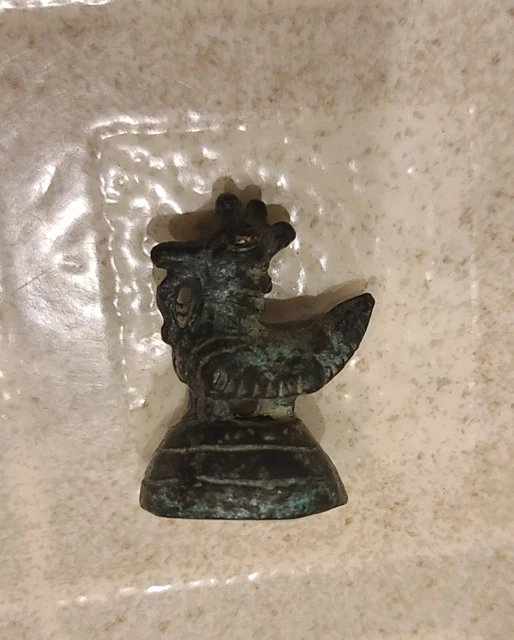 Antique 19th Century Asian Burmese Bronze Bird Opium Weight